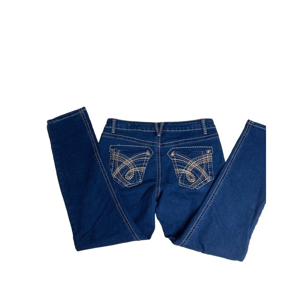 ABSOLUTELY Famous Denim Jeans Womens size 12 Straight Leg Stretch Dark Blue